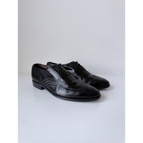 ALLEN EDMONDS McTavish Size 10D Black Leather Oxford Lace Up Wingtip Shoes main image 8